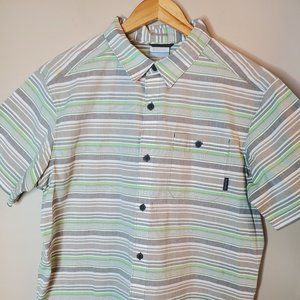 TWO Men's Columbia Large short sleeve button down shirts lot bundle